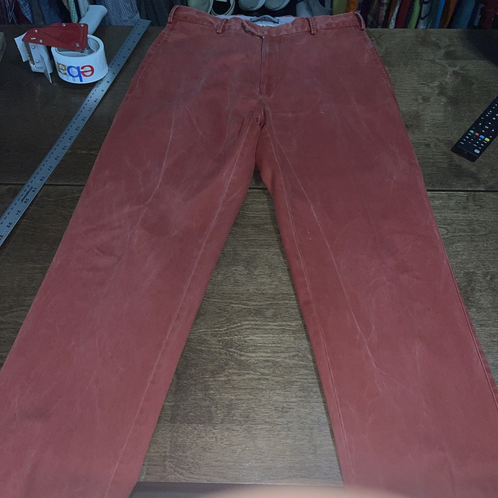 Peter‎ Millar Pants Adult Chino 32x32 Pima Cotton Red Business Casual Golf 160$